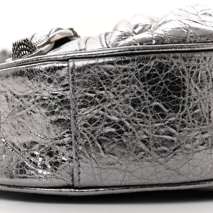 Balenciaga Metallic Agneau Arena Le Cagole Shoulder Bag XS Silver 11 of 12