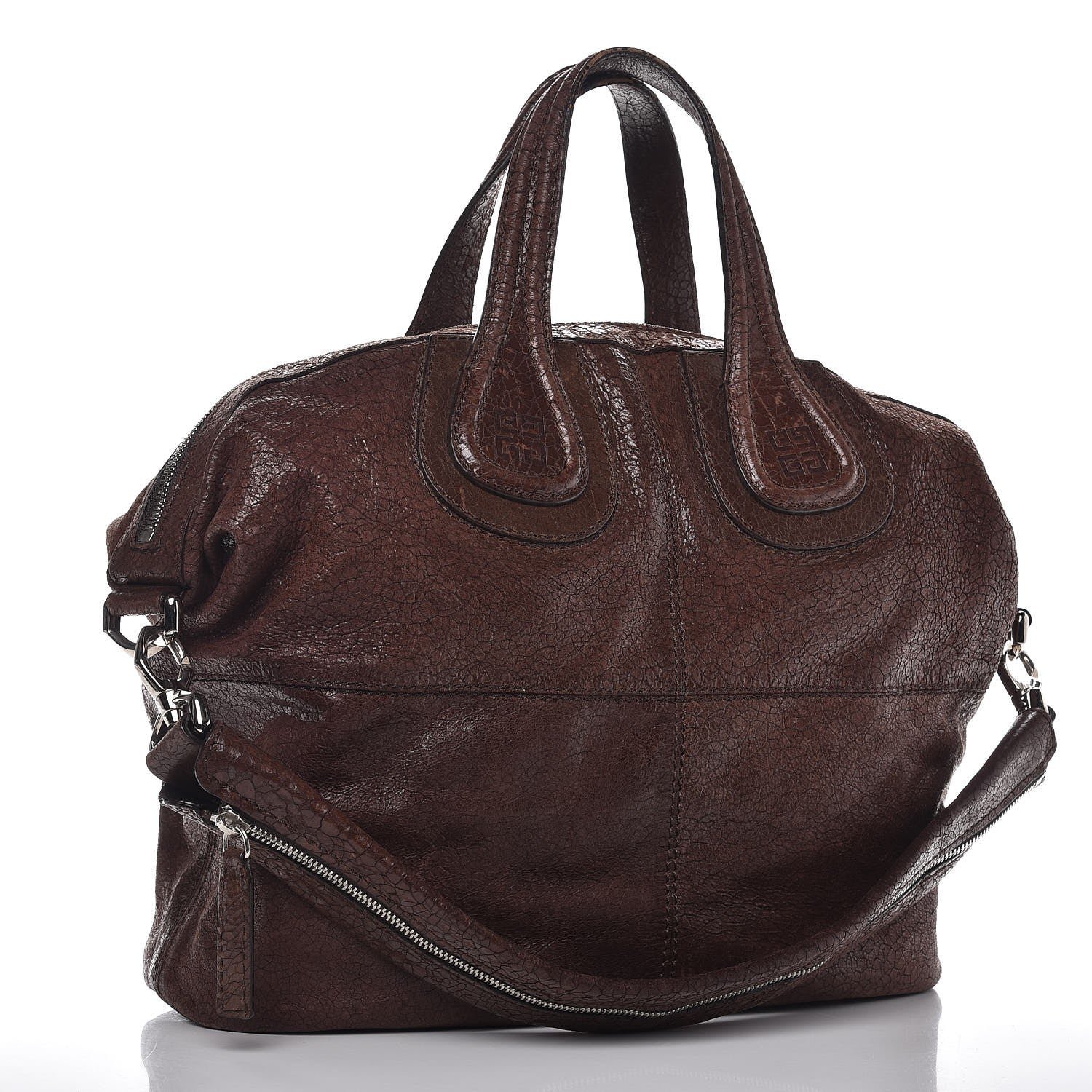 Givenchy Crackled Calfskin Medium Nightingale Brown 4 of 17