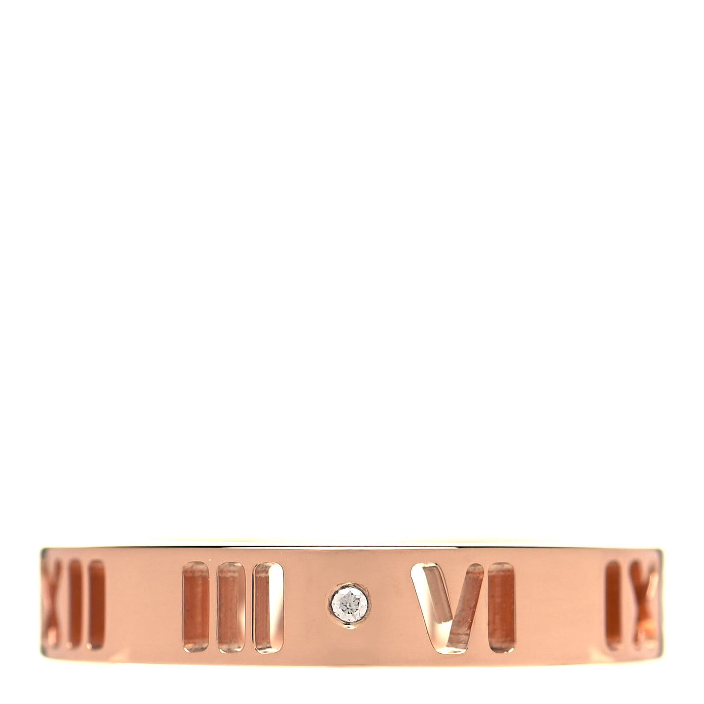 18K Rose Gold Diamond Atlas Pierced Ring 47 4.25