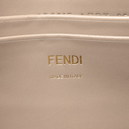 Fendi Denim Jacquard FF Effect Vitello Grace Mini Baguette Dove White Dove 6 of 11