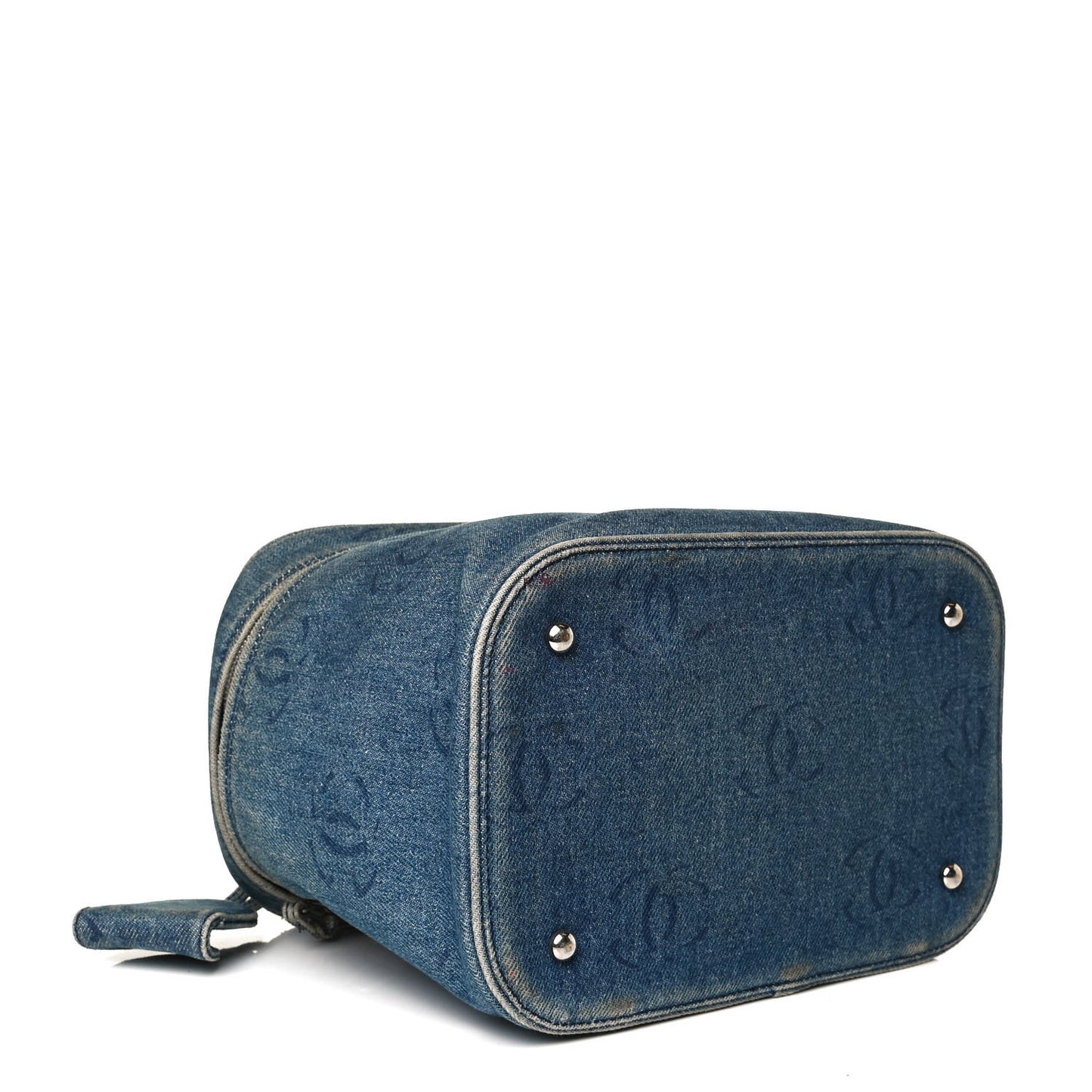 Denim Vanity Cosmetic Case Blue