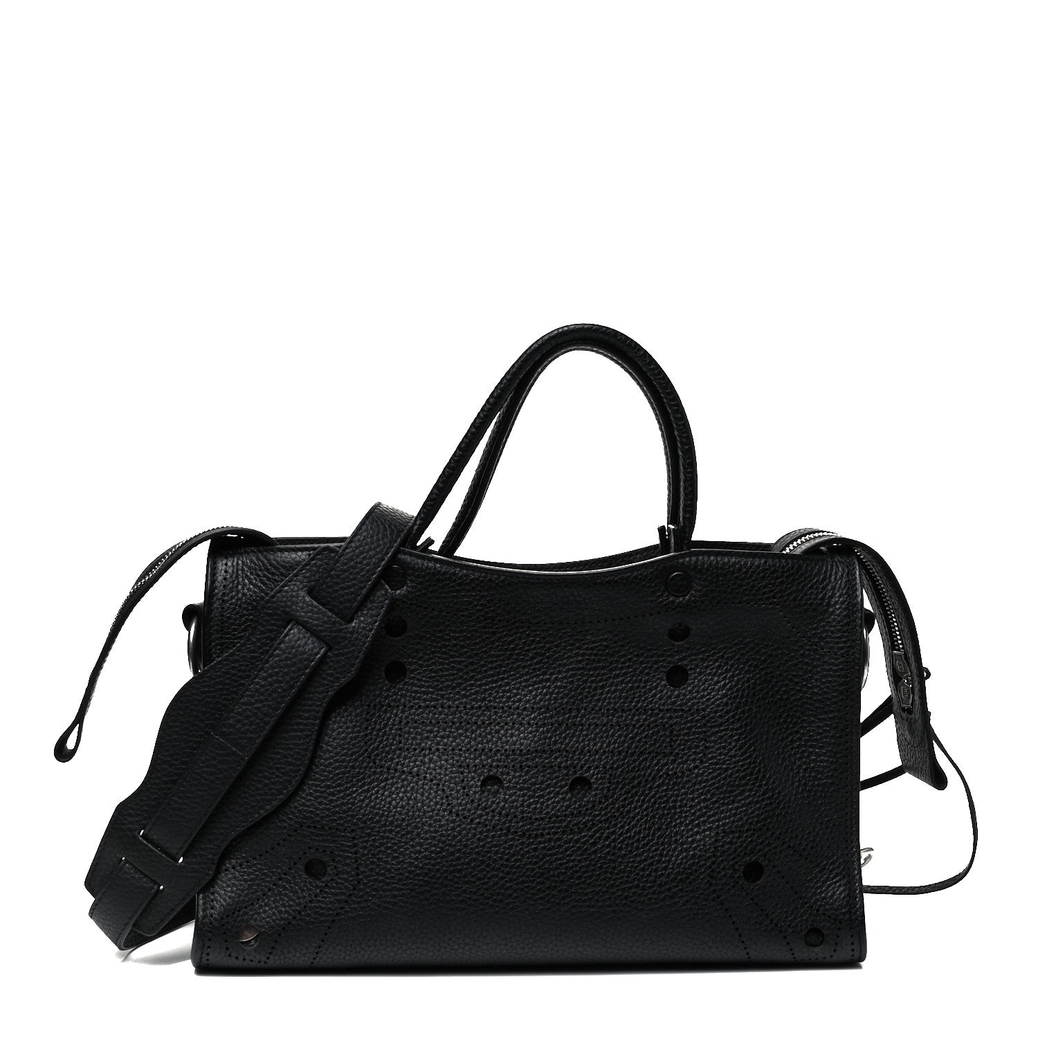 Balenciaga Veau Grana Perforated Blackout Hardware S City Black 1 of 9