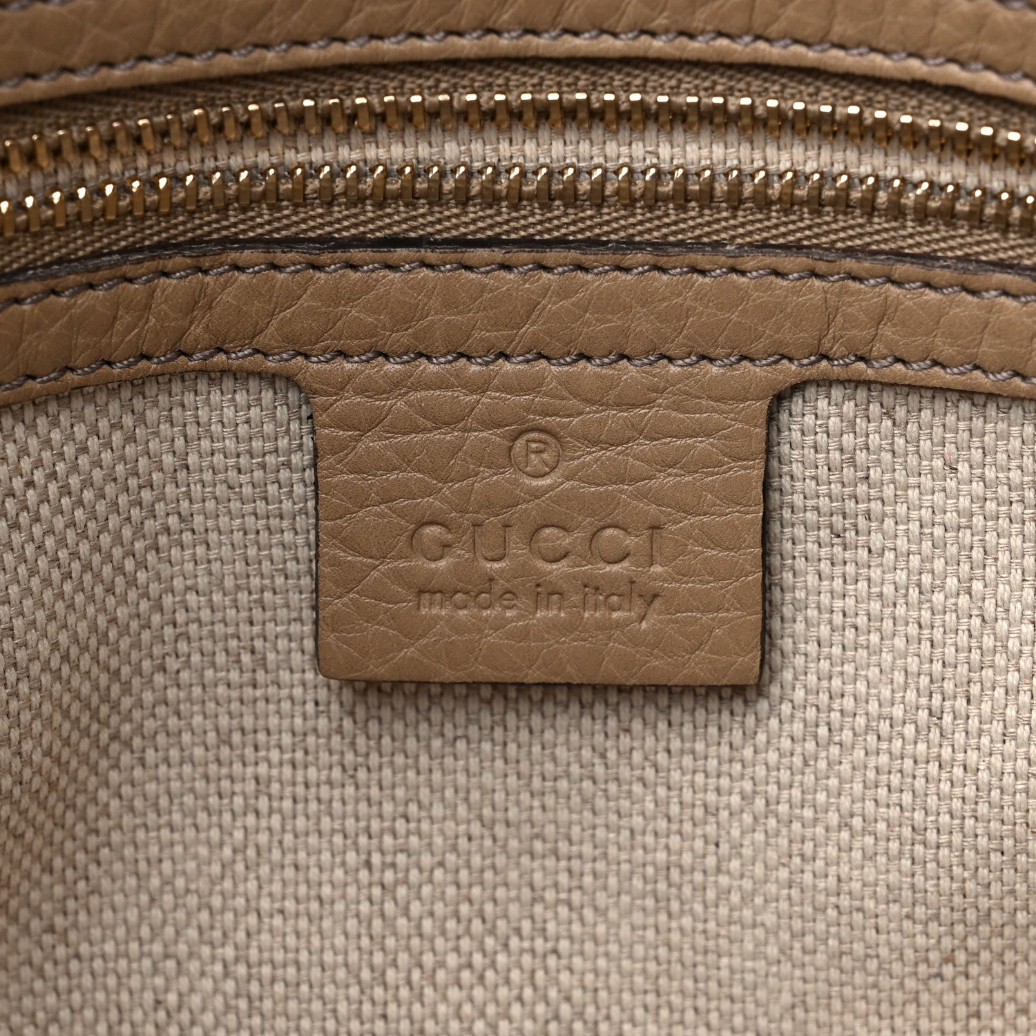 Gucci Pebbled Calfskin Small Soho Bowler Camelia 5 of 9