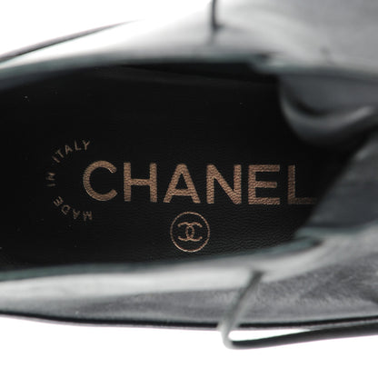Chanel Lambskin Lacets Cap Toe Booties 40.5 Black 7 of 9