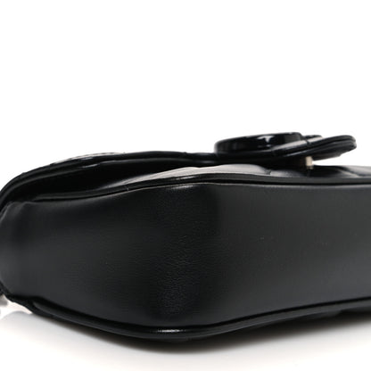 Gucci Calfskin Matelasse Monochrome GG Marmont Chain Belt Bag Black 9 of 10