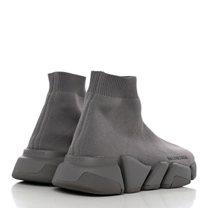 Balenciaga Technical 3D Recycled Knit Womens Speed 2.0 Sneakers 38 Monocolor Grey 4 of 8