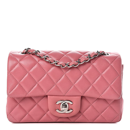 Chanel Lambskin Quilted Mini Rectangular Flap Pink 1 of 10