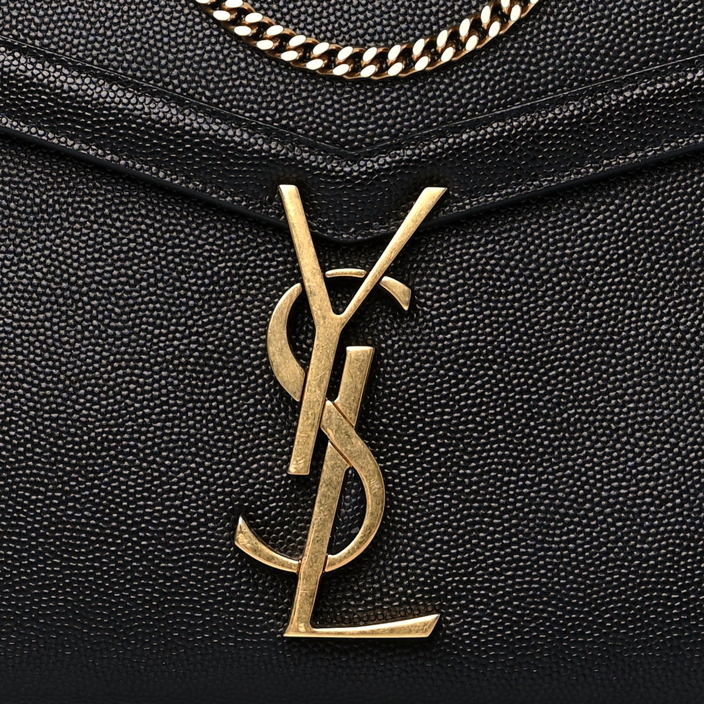 Grain De Poudre Monogram Cassandra Chain Wallet Black