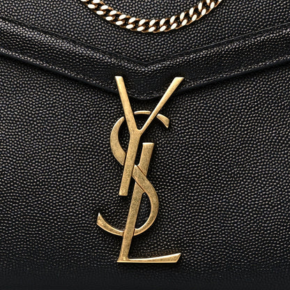 Saint Laurent Grain De Poudre Monogram Cassandra Chain Wallet Black 8 of 10