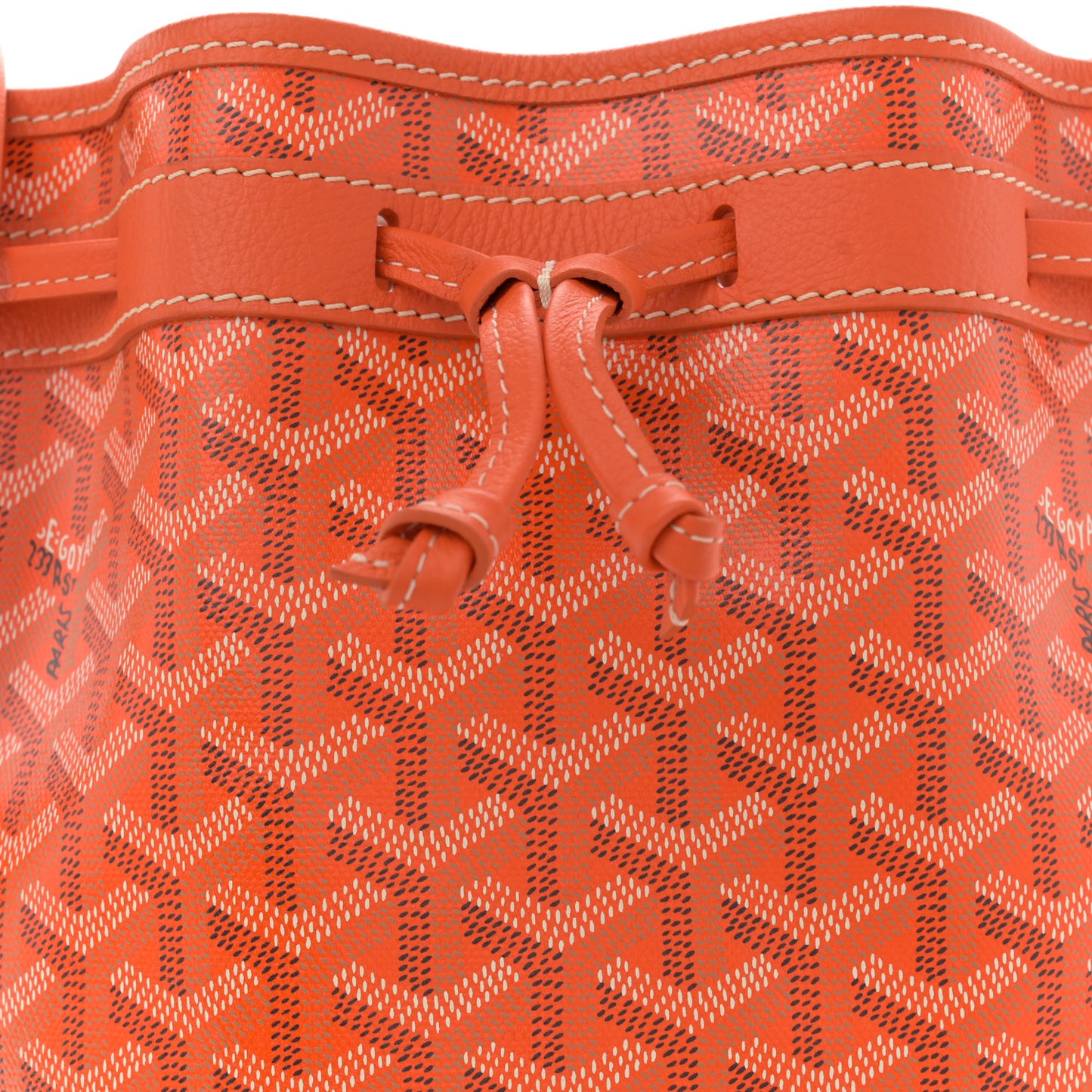Goyardine Petit Flot Bucket Bag PM Orange