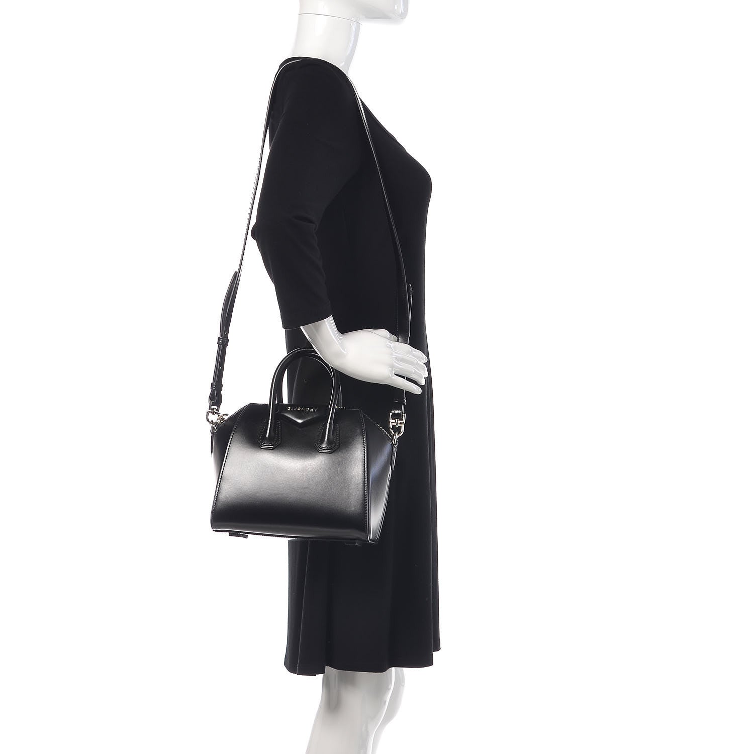 Givenchy Shiny Lord Calfskin Mini Antigona Black 2 of 12