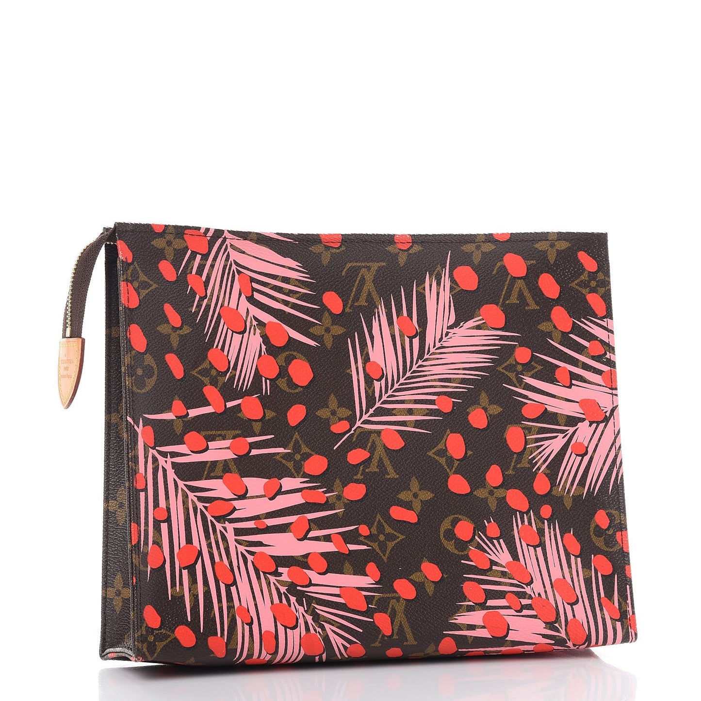 Monogram Jungle Dots Toiletry Pouch 26 Sugar Pink Poppy