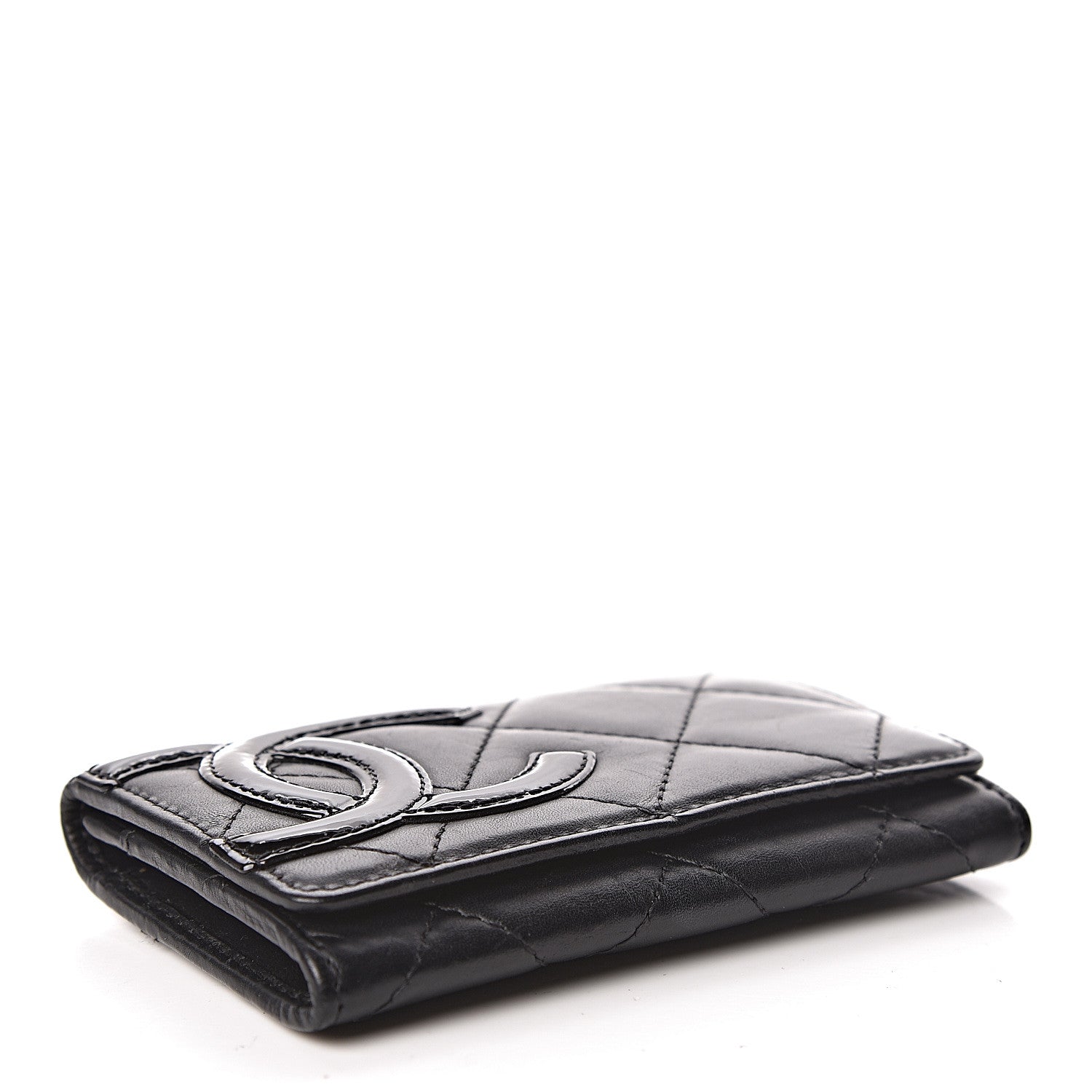 Chanel Calfskin Quilted Cambon Business Card Holder Black 4 of 14
