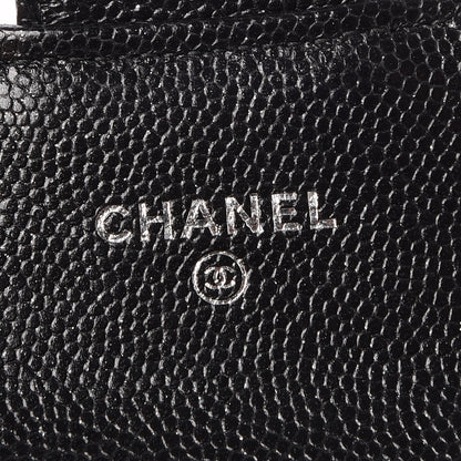 Chanel Iridescent Caviar Flap Quilted Card Holder Black 6 of 9