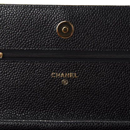 Chanel Caviar Quilted Wallet On Chain WOC Black 8 of 12