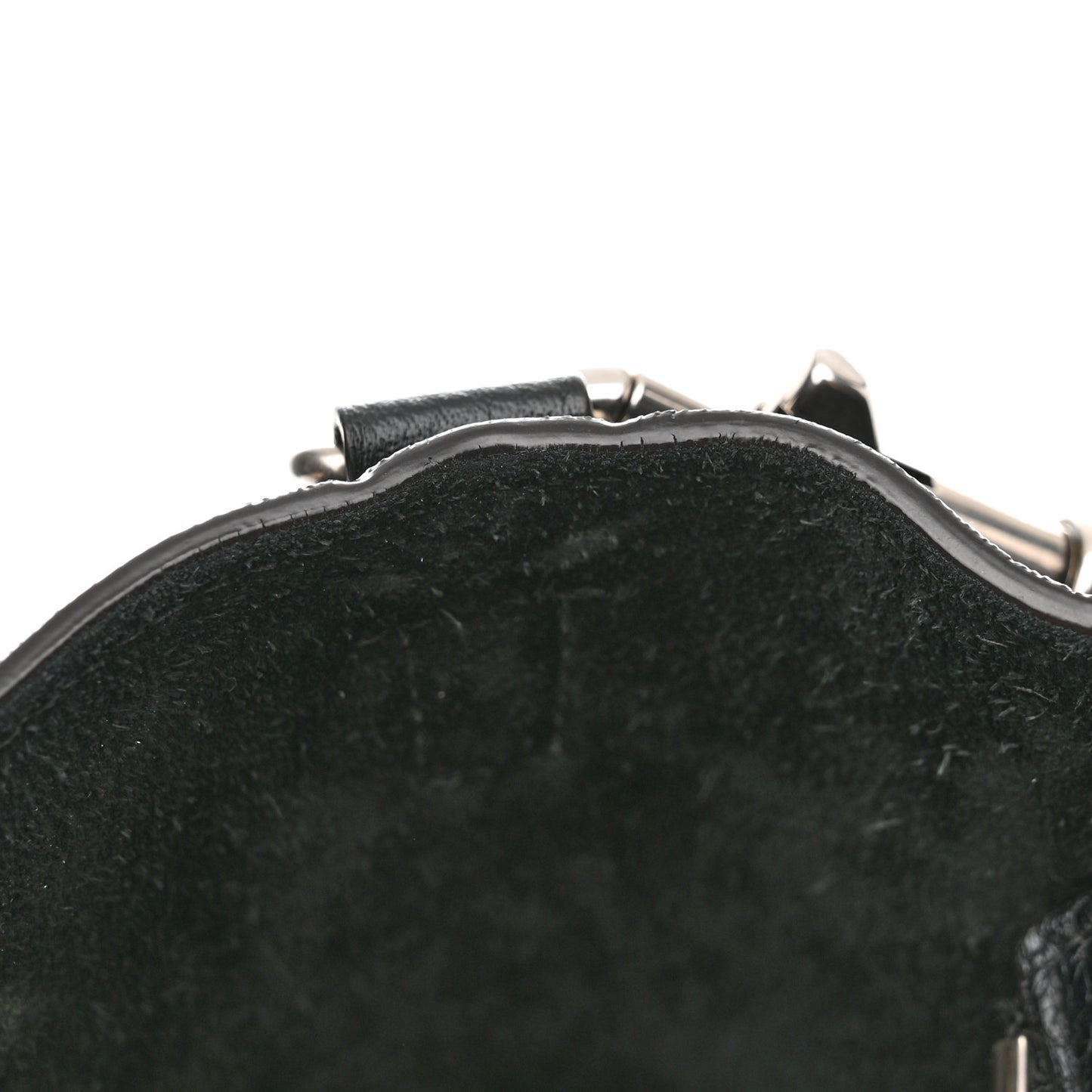 Drummed Calfskin Nano Luggage Black