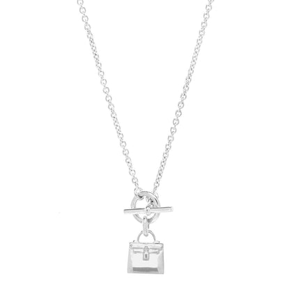 Hermes Sterling Silver Kelly Charm Pendant Necklace 1 of 5