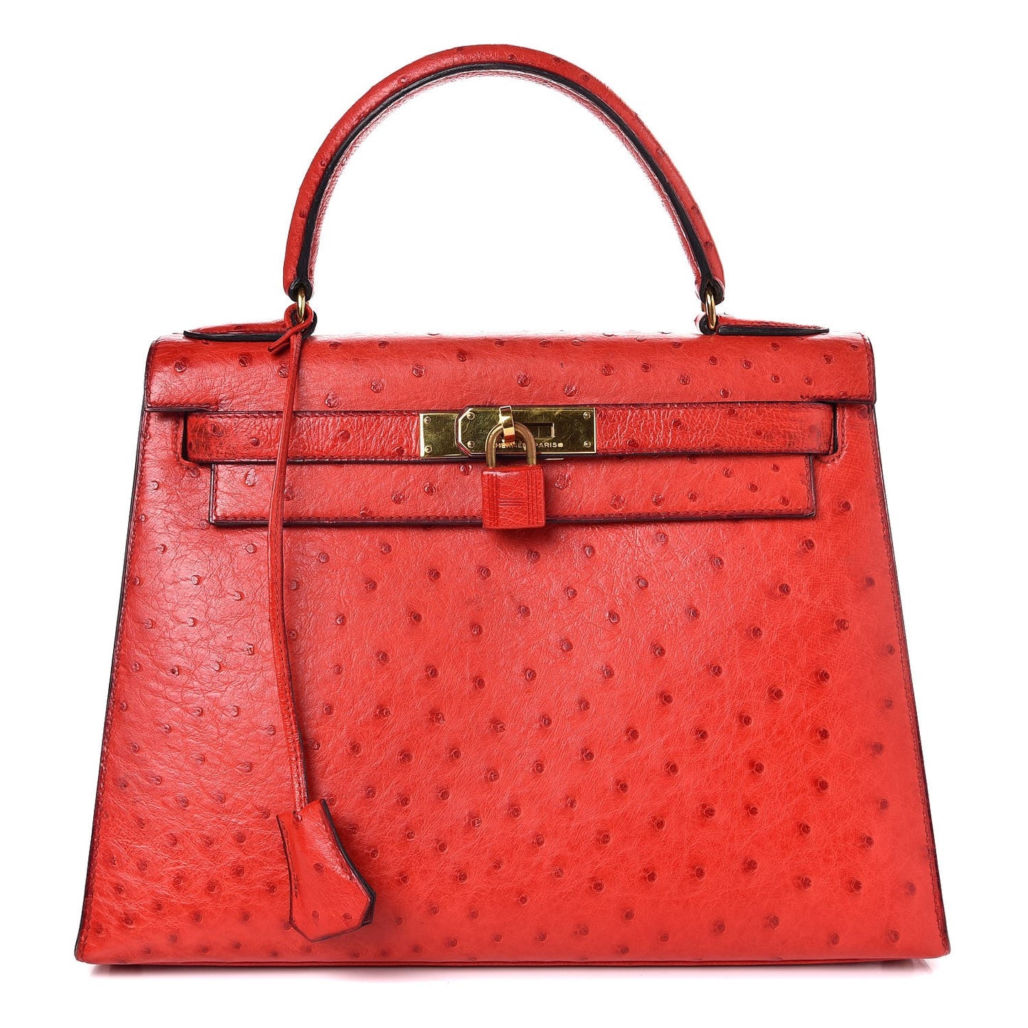 Ostrich Kelly Sellier 28 Rouge Vif