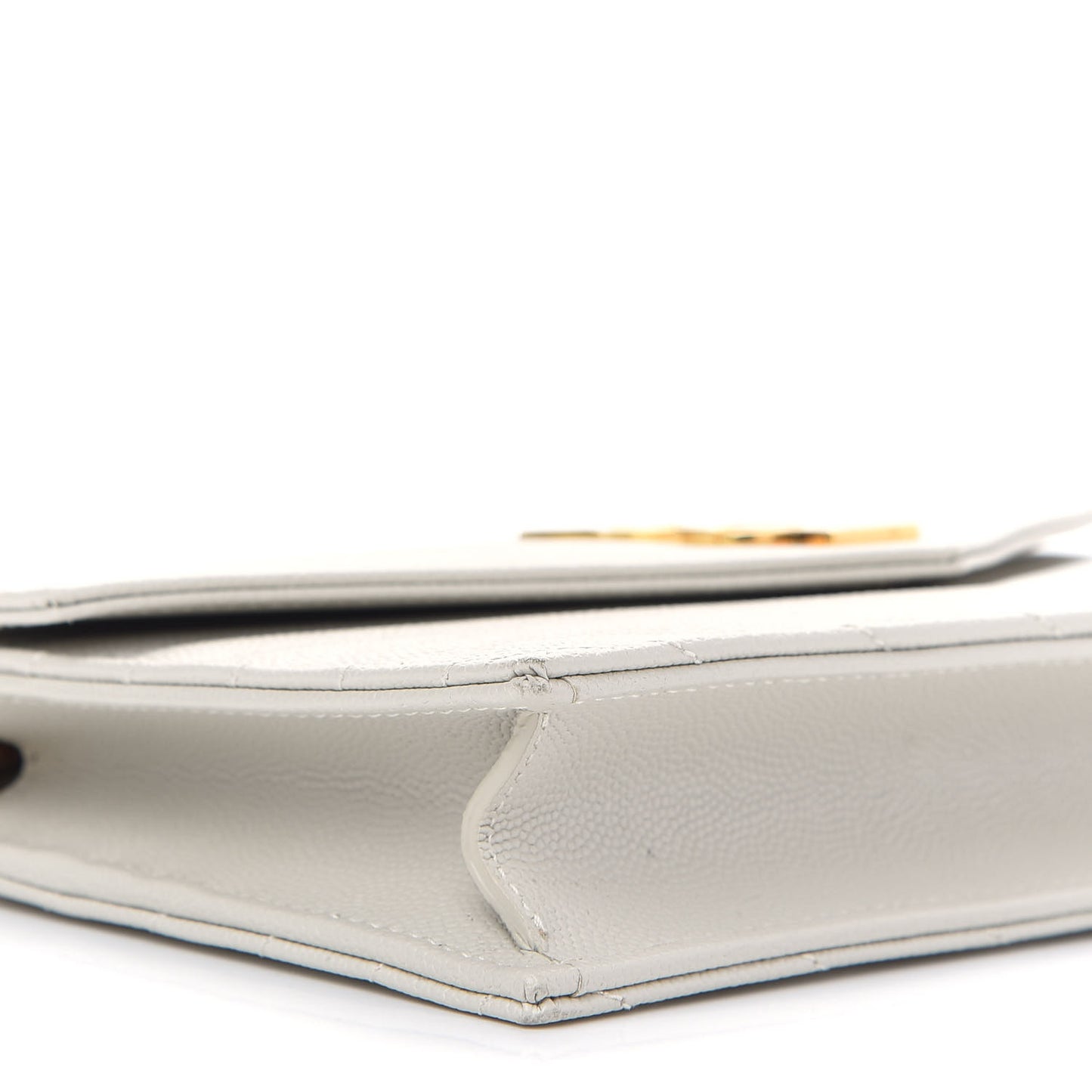 Grain De Poudre Matelasse Chevron Monogram Envelope Chain Wallet Porcellana