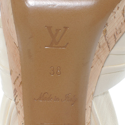 Louis Vuitton Leather Porto Cervo Slingback Heels White 38 6 of 8