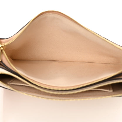 Louis Vuitton Empreinte Double Zip Pochette Beige Rose Creme 5 of 10
