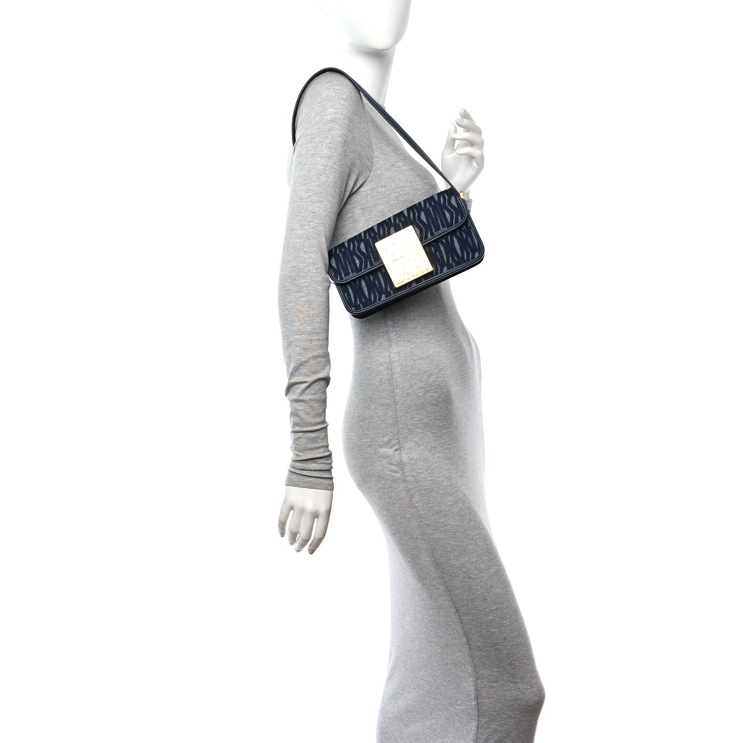 Christian Dior Denim All Over Miss Dior Flap Blue 2 of 10