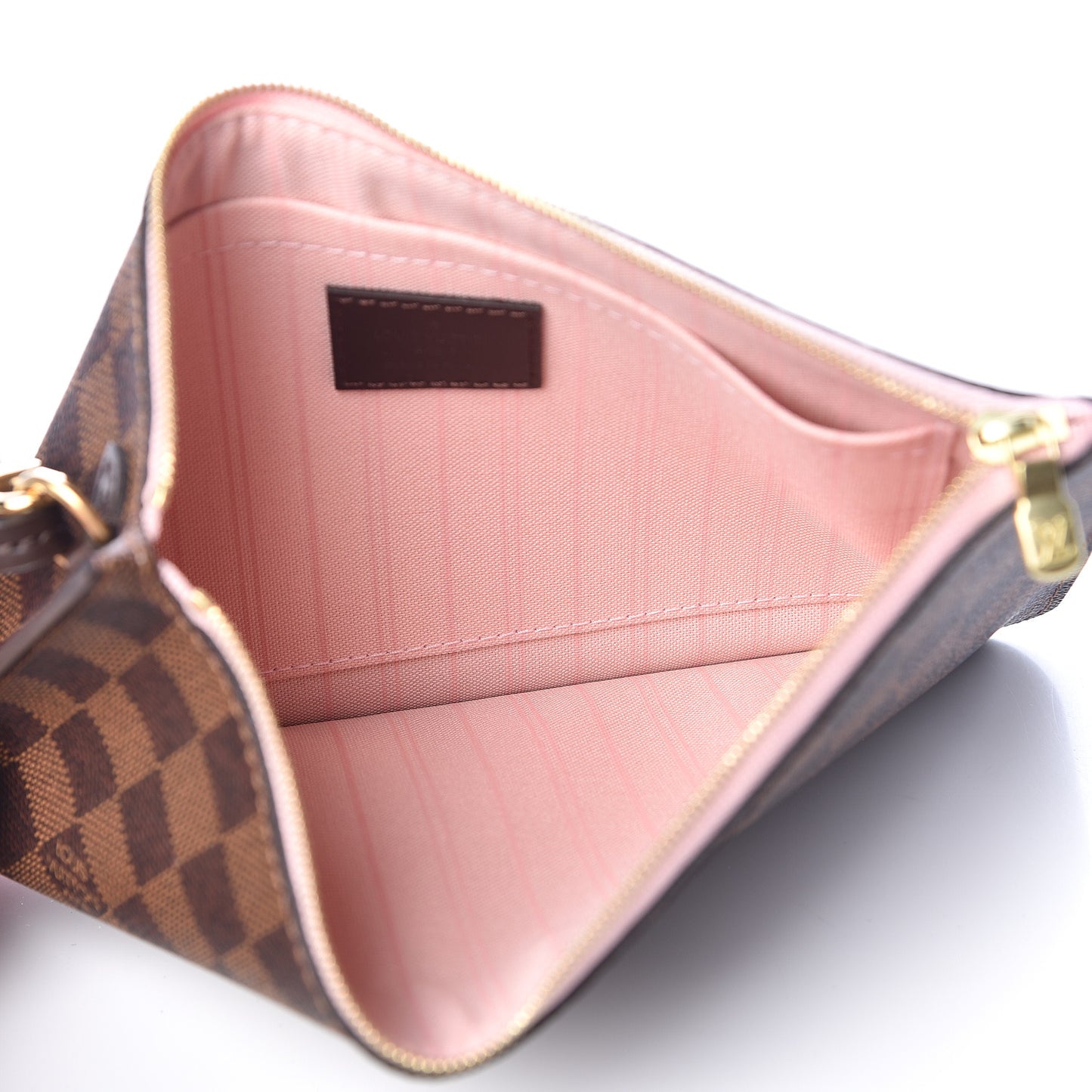 Damier Ebene Neverfull MM GM Pochette Rose Ballerine