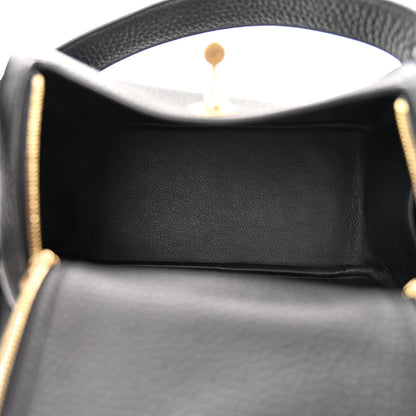 Hermes Taurillon Clemence Mini Lindy 20 Black 5 of 11
