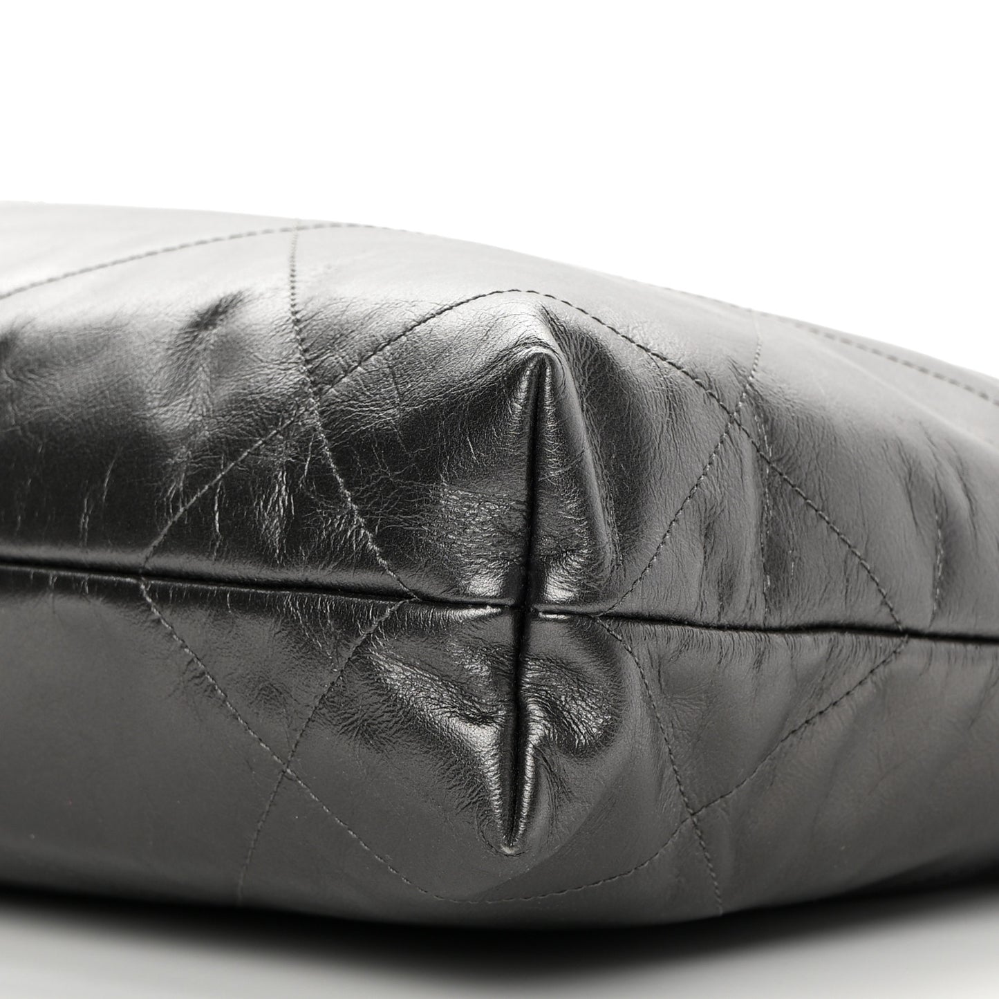 Metallic Calfskin Quilted Small Chanel 22 Ruthenium
