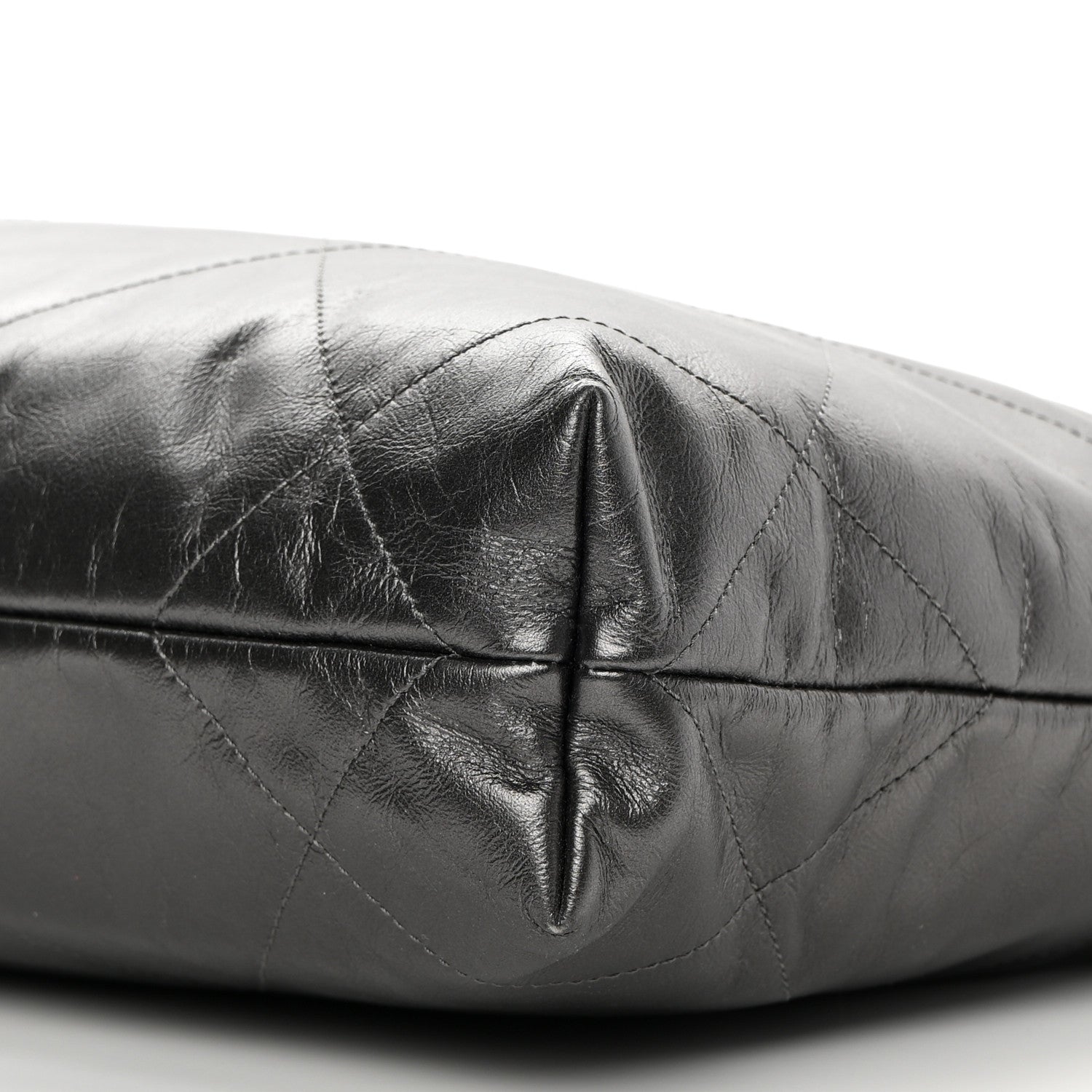 Chanel Metallic Calfskin Quilted Small Chanel 22 Ruthenium 11 of 13
