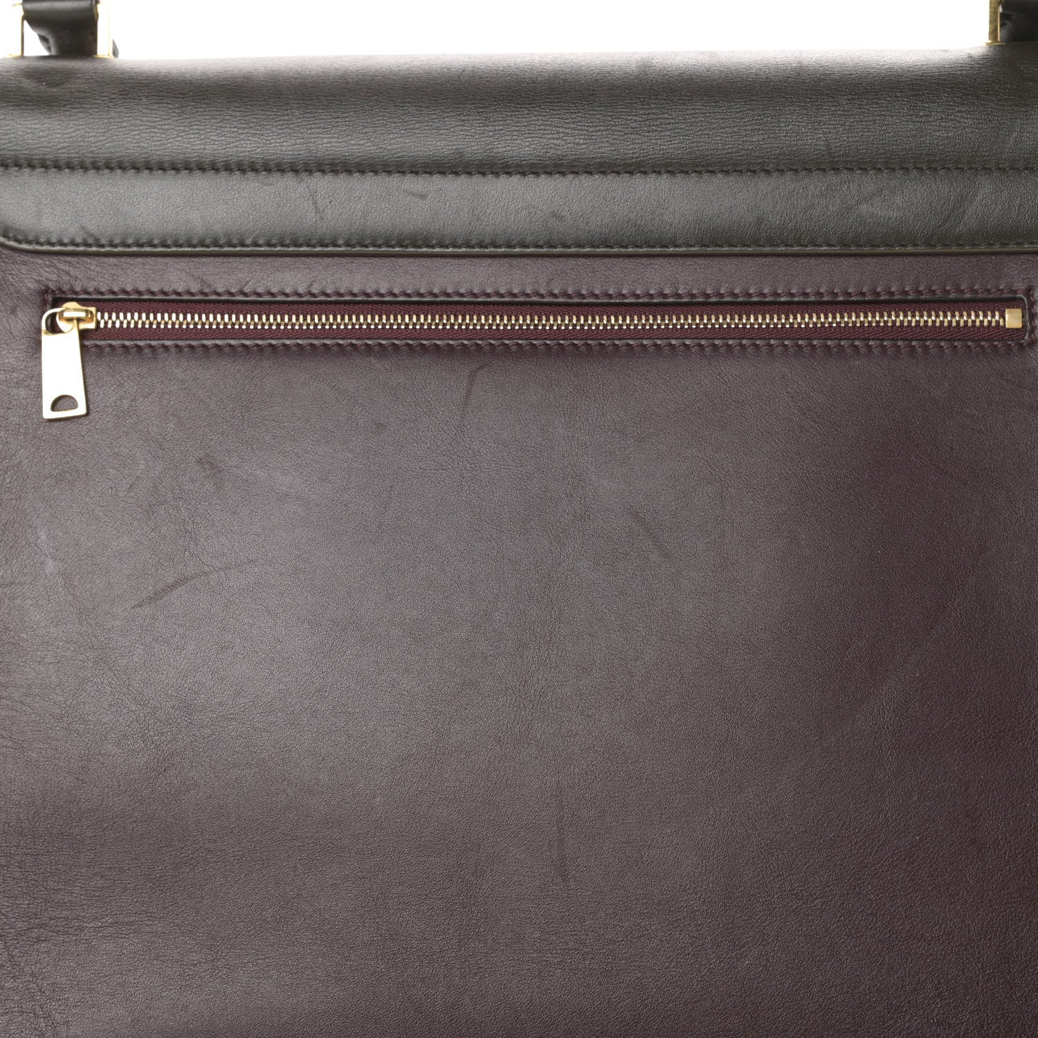 Celine Smooth Calfskin Suede Large Tri-Color Trapeze Dark Grey 18 of 23