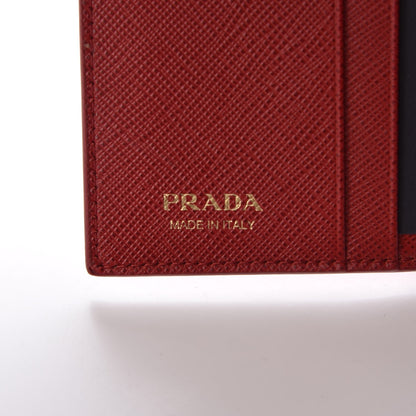 Prada Saffiano Cahier Compact Flap Wallet Fuoco 6 of 7