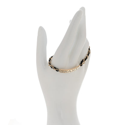 Chanel Metal Lambskin Crystal Sergeant Chanel Bracelet Gold 2 of 5