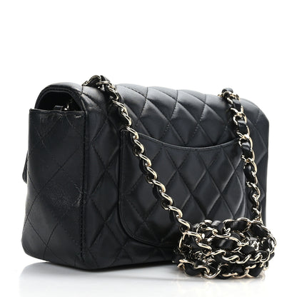 Chanel Lambskin Quilted Mini Rectangular Flap Black 3 of 9