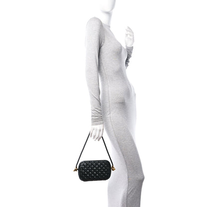 Bottega Veneta Grained Lambskin Intreccio Knot On Strap Black 2 of 9