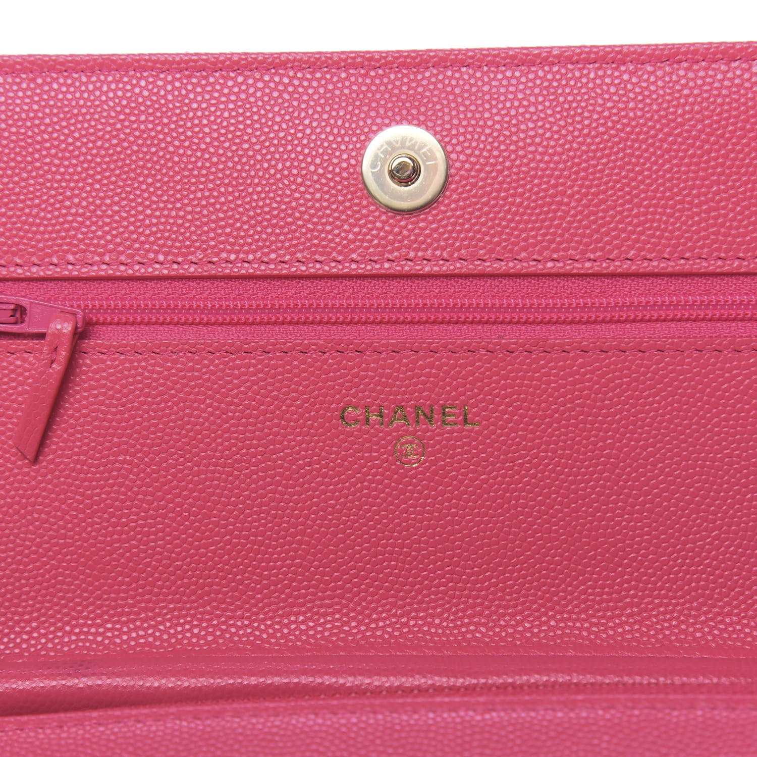 Chanel Caviar Quilted French New Wave Chain CC Wallet On Chain WOC Pink 6 of 12