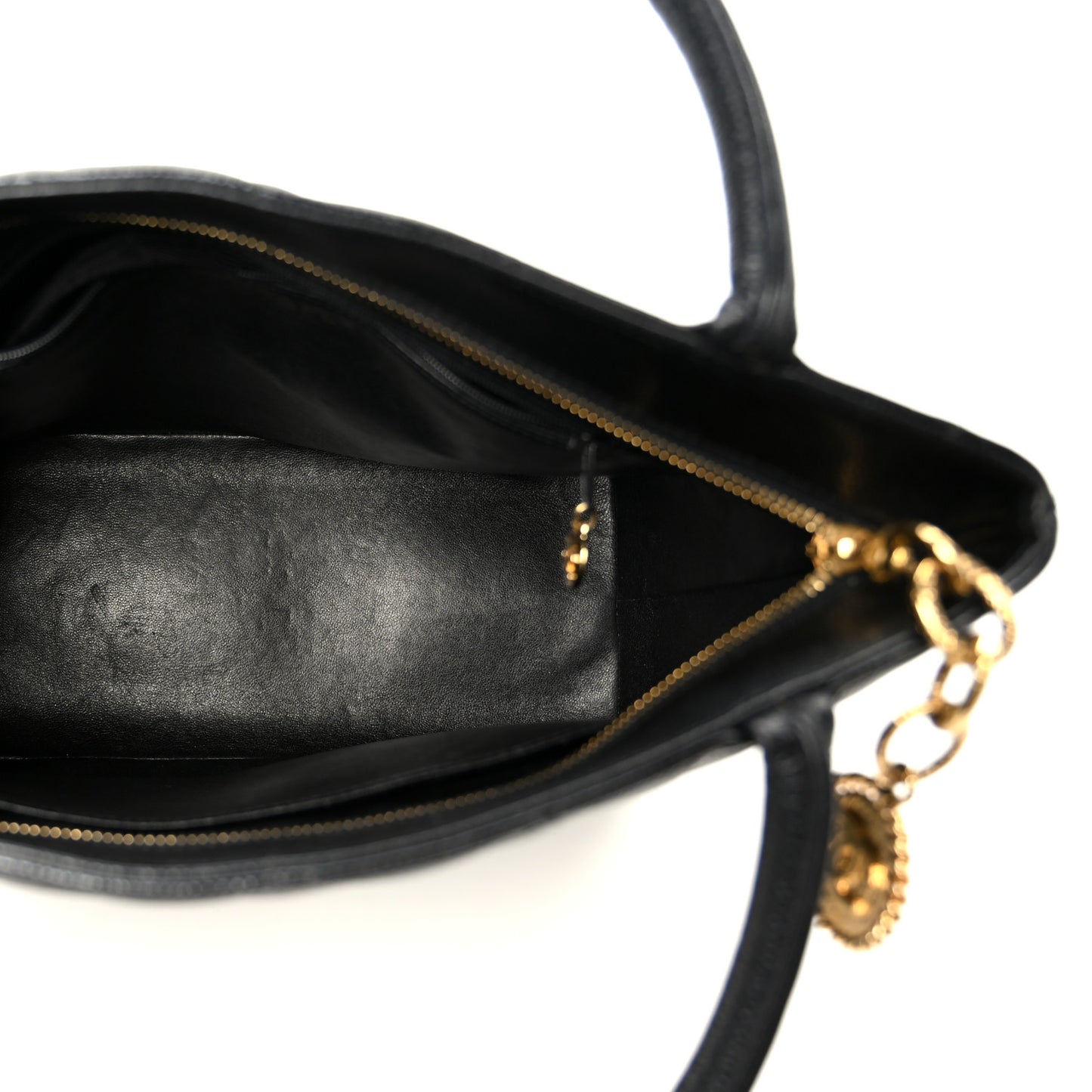 Caviar Quilted Medallion Tote Black