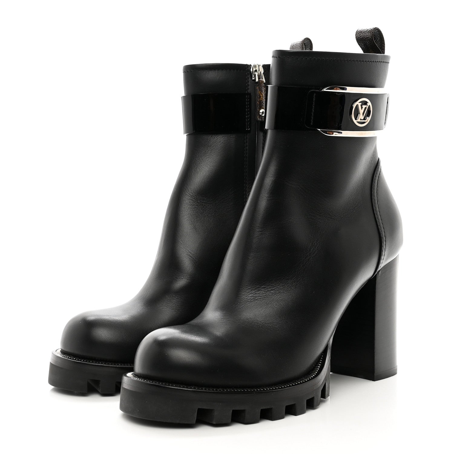 Louis Vuitton Calfskin Star Trail Ankle Boots 38 Black 3 of 14