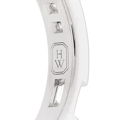 Harry Winston Platinum Diamond Traffic Wedding Band Ring 45 3.5 5 of 5