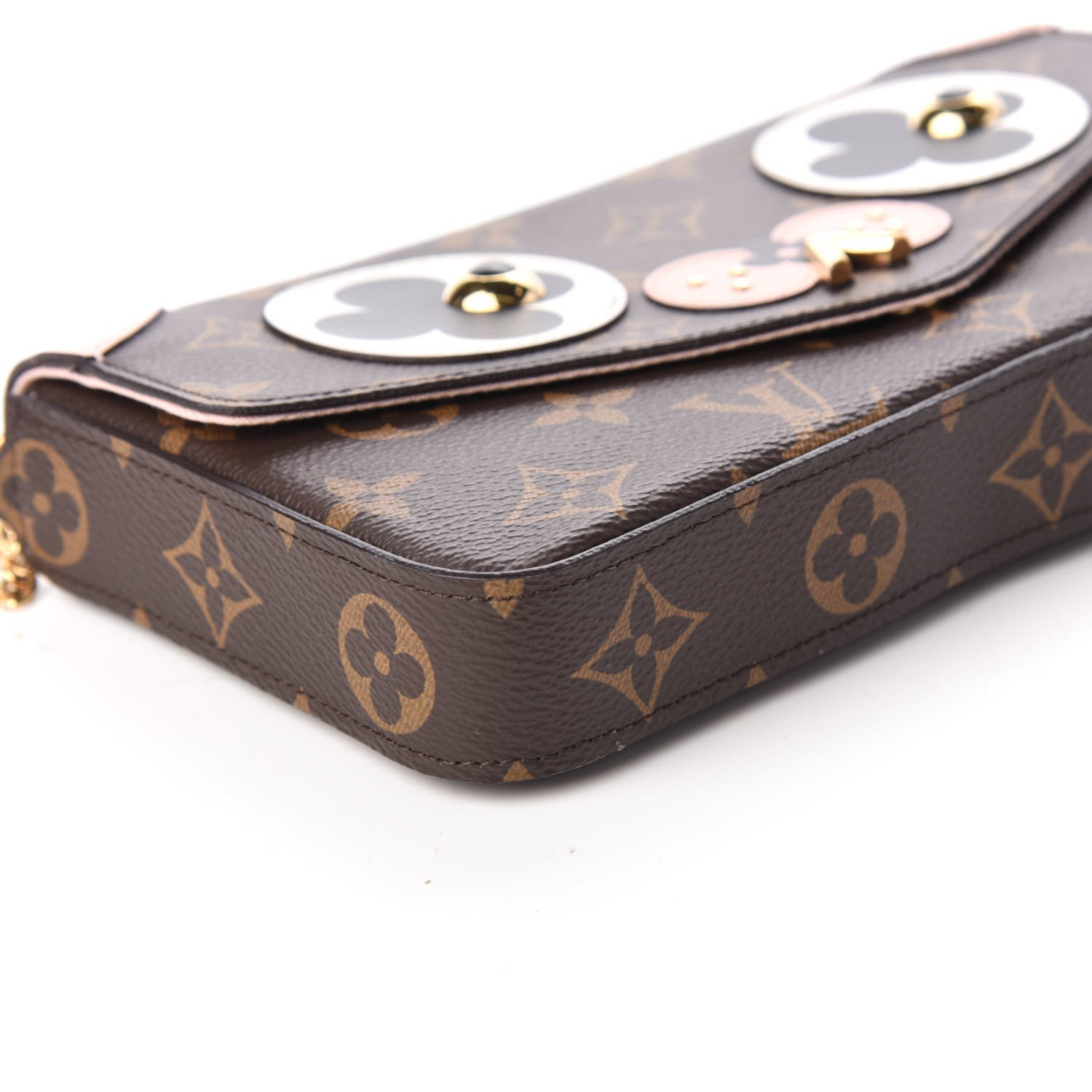 Louis Vuitton Monogram Valentine Dog Pochette Felicie Chain Wallet 6 of 9