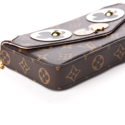 Louis Vuitton Monogram Valentine Dog Pochette Felicie Chain Wallet 6 of 9