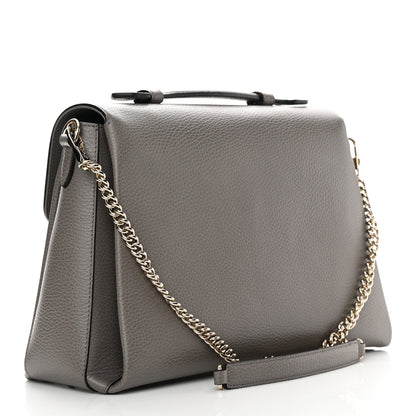 Gucci Dollar Calfskin Medium Interlocking G Top Handle Shoulder Bag Loess 2 of 9