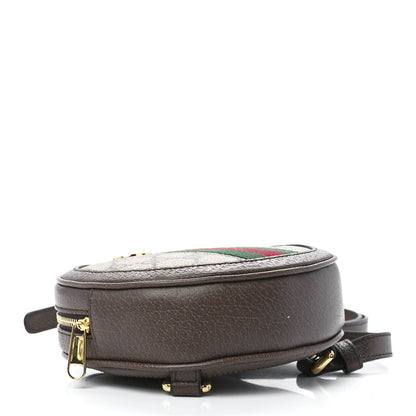 Gucci GG Supreme Monogram Web Mini Ophidia Round Backpack Brown 4 of 12