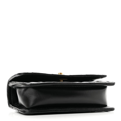 Chanel Shiny Lambskin Flap Clutch With Chain Black 5 of 11