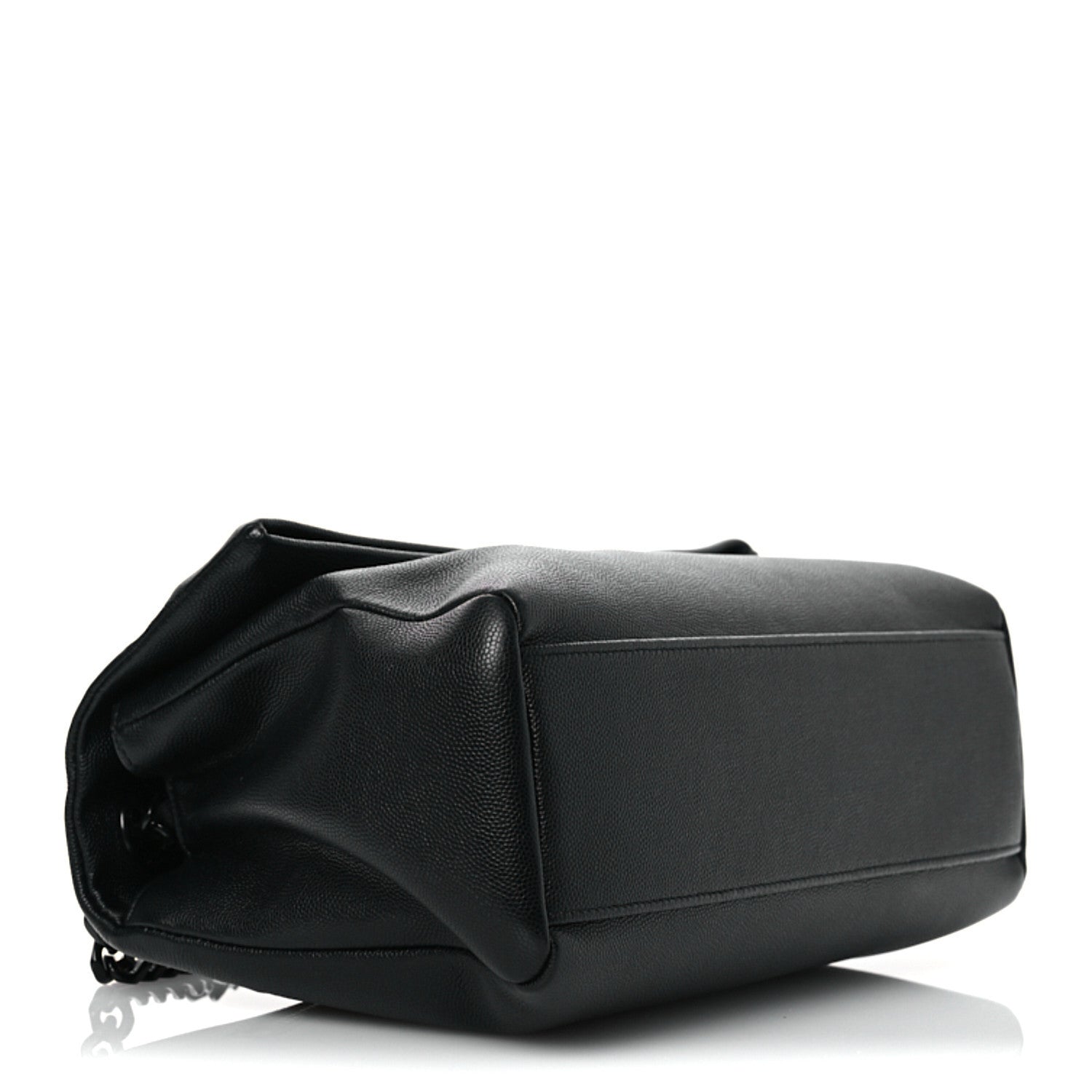 Saint Laurent Grain De Poudre Medium West Hollywood Monogram Fold-Over Black 4 of 10