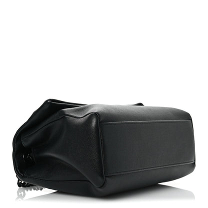 Saint Laurent Grain De Poudre Medium West Hollywood Monogram Fold-Over Black 4 of 10