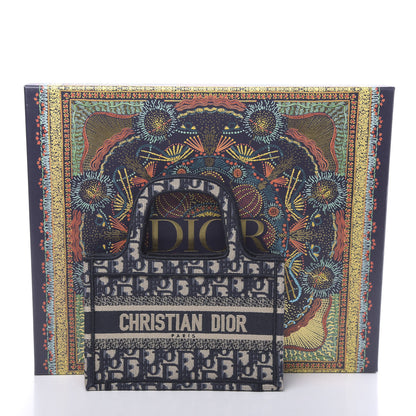 Christian Dior Oblique Mini Book Tote Blue Multicolor 11 of 11