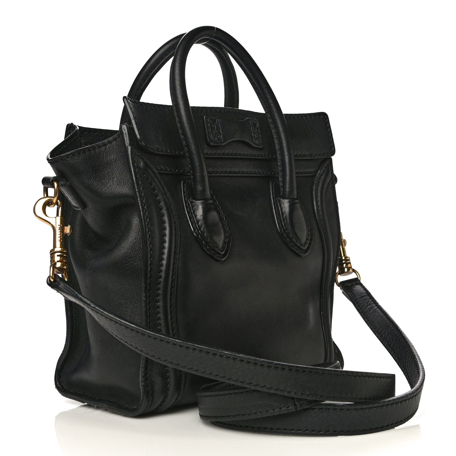 Celine Smooth Calfskin Nano Luggage Black 3 of 17