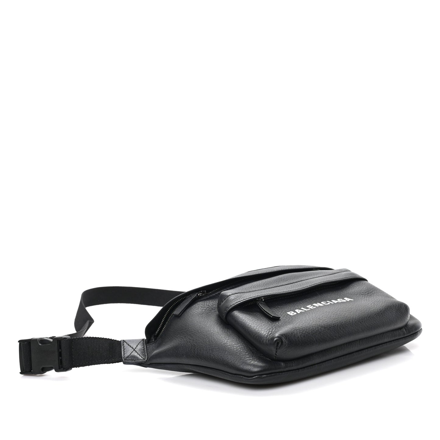 Smooth Calfskin Logo Everyday Beltpack XS Black White
