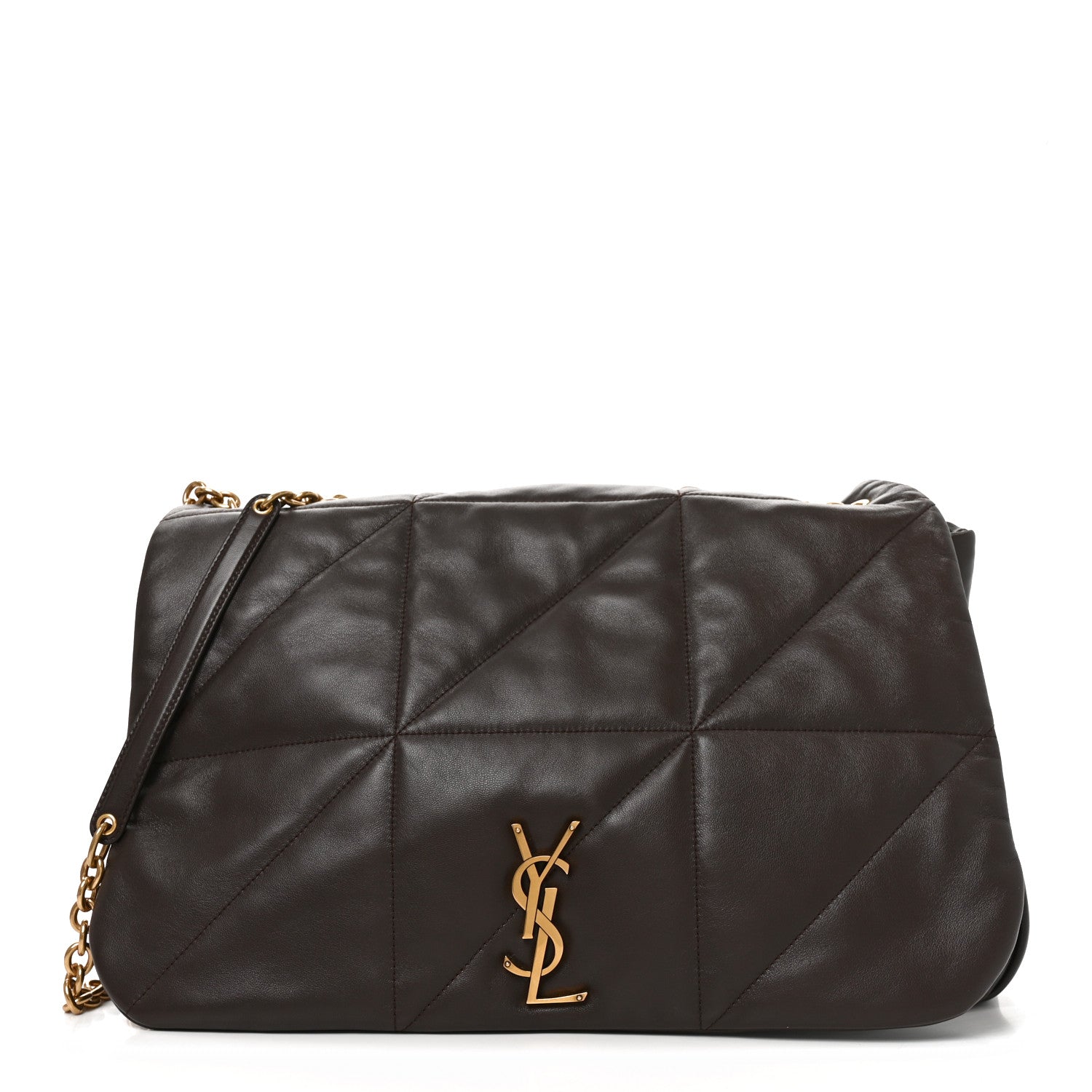 Saint Laurent Lambskin Matelasse Monogram Large Jamie 4.3 Dark Sweet Chocolate 1 of 10